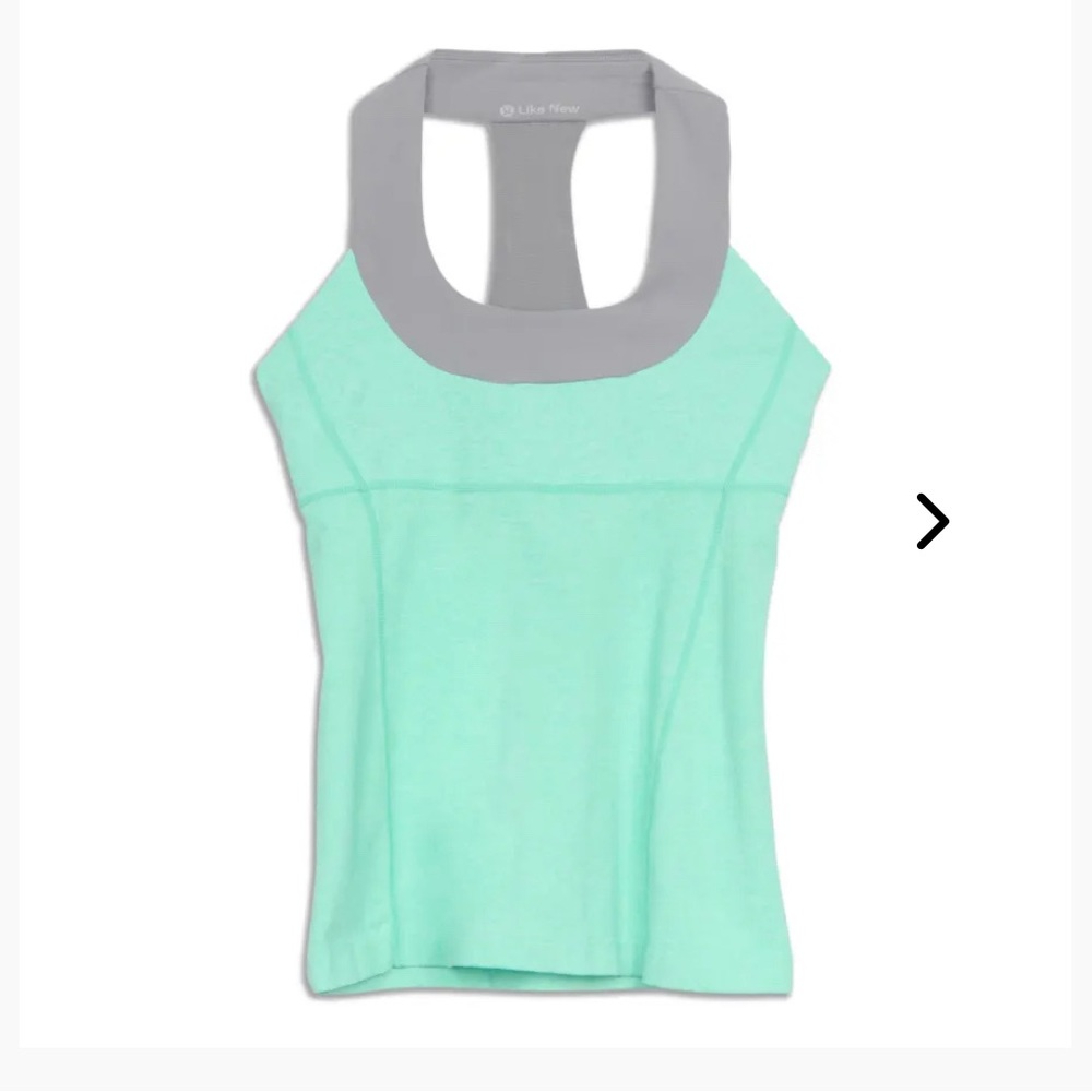 Lululemon scoop neck mint green top size 4